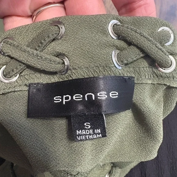 Spense Olive Green Off-Shoulder Dress - Picture 4 of 4